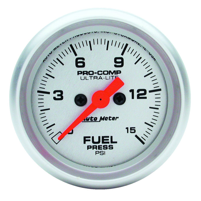 AutoMeter 4361 GAUGE; FUEL PRESSURE; 2 1/16in.; 15PSI; DIGITAL STEPPER MOTOR; ULTRA-LITE - Truck Part Superstore