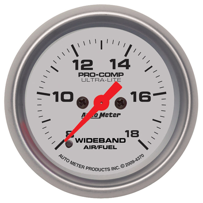 AutoMeter 4370 GAUGE; AIR/FUEL RATIO-WIDEBAND; ANALOG; 2 1/16in.; 8:1-18:1; STPR MTR; ULTRA-LIT - Truck Part Superstore