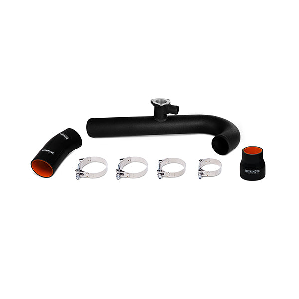 Mishimoto MMICP-MUS4-15HWBK Ford Mustang EcoBoost Hot-Side Intercooler Pipe Kit, 2015+ Wrinkle Black - Truck Part Superstore