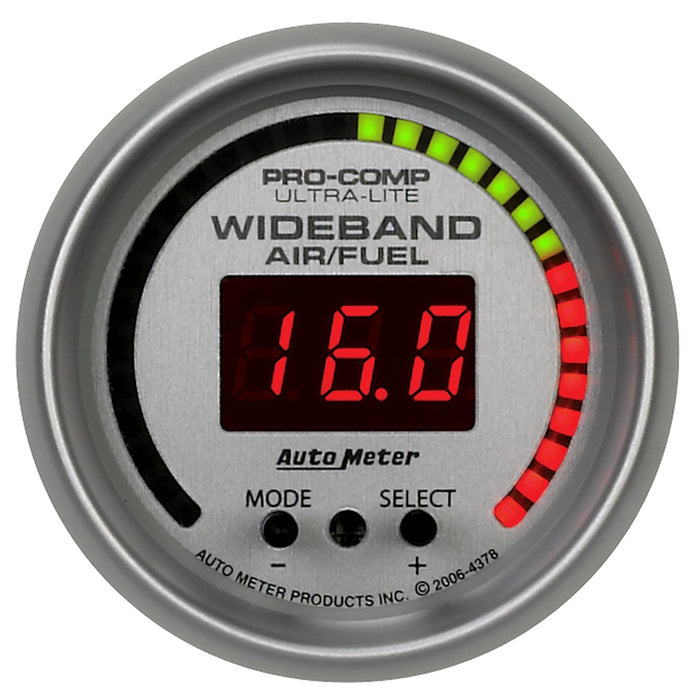 AutoMeter 4378 GAUGE; AIR/FUEL RATIO-PRO; 2 1/16in.; 10:1-20:1; DIGITAL W/PEAK/WRN; ULTRA-LITE - Truck Part Superstore