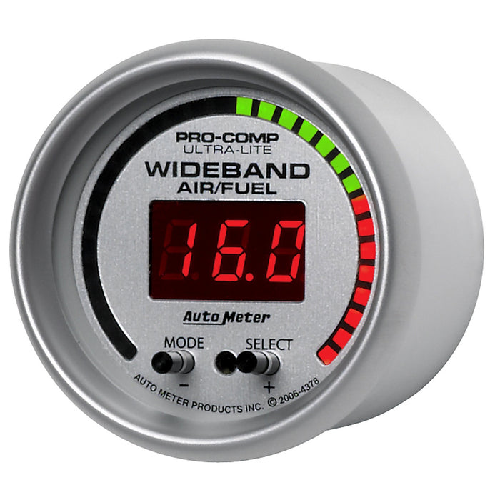 AutoMeter 4378 GAUGE; AIR/FUEL RATIO-PRO; 2 1/16in.; 10:1-20:1; DIGITAL W/PEAK/WRN; ULTRA-LITE - Truck Part Superstore