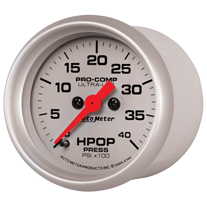AutoMeter 4396 GAUGE; HIGH PRESS OIL PUMP; 2 1/16in.; 4KPSI; DIGITAL STEPPER MOTOR; ULTRA-LITE - Truck Part Superstore