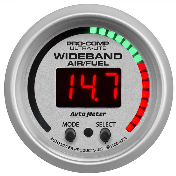 AutoMeter 4397 GAUGE; AIR/FUEL RATIO-PRO PLUS; 2 1/16in.; 10:1-20:1; DIGITAL W/PEAK/WARN; UL - Truck Part Superstore