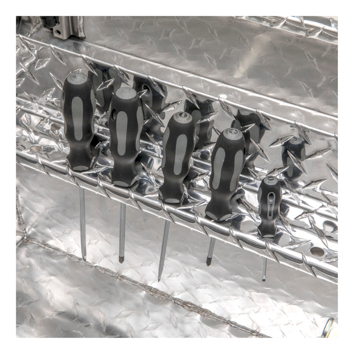 UWS EC10611 Bright Aluminum 72in. Crossover Box with Pull Handles (Heavy Packaging) - Truck Part Superstore