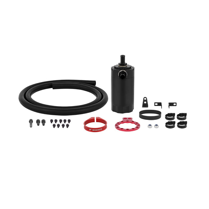 Mishimoto MMBCC-UNI-RD Mishimoto Baffled Oil Catch Can, Red - Truck Part Superstore
