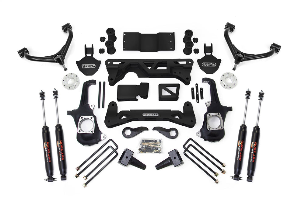 ReadyLift 44-3070 Big Lift Kit w/Shocks; 7-8 in. Lift; w/SST3000 Shocks; Tube A Arms/Keys; - Truck Part Superstore