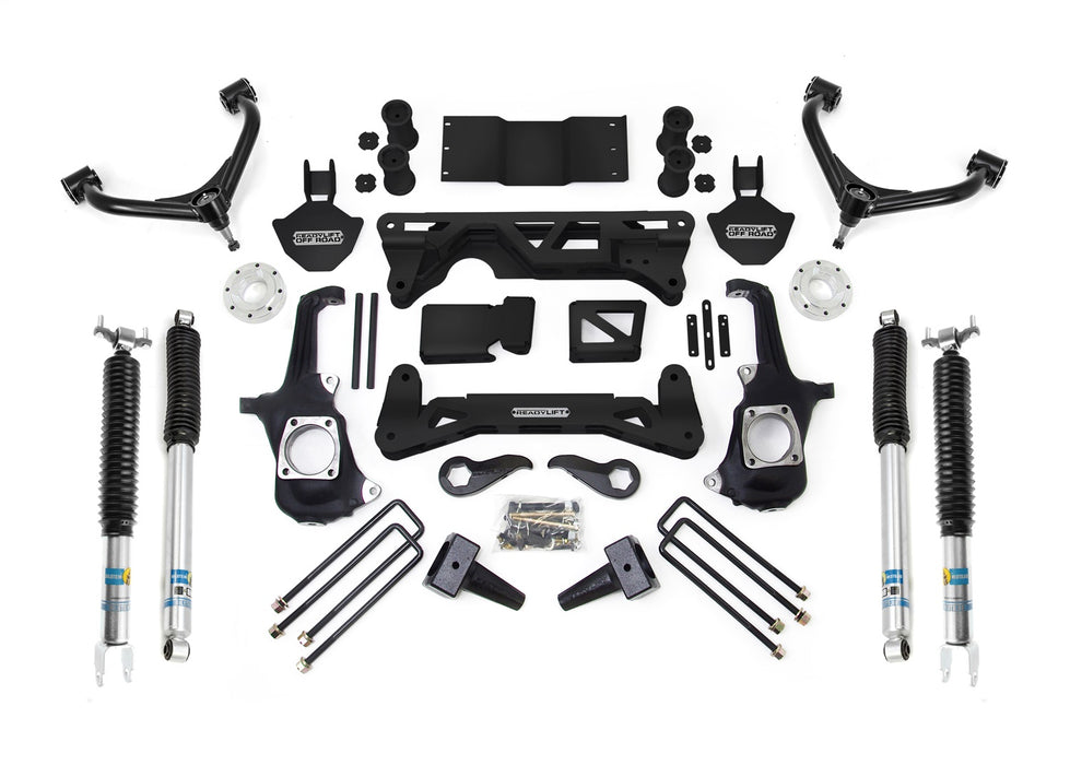 ReadyLift 44-3072 Lift Kit w/Shocks; 7-8 in. Front; w/Bilstein Shocks; w/Tube A-Arms And Keys; - Truck Part Superstore