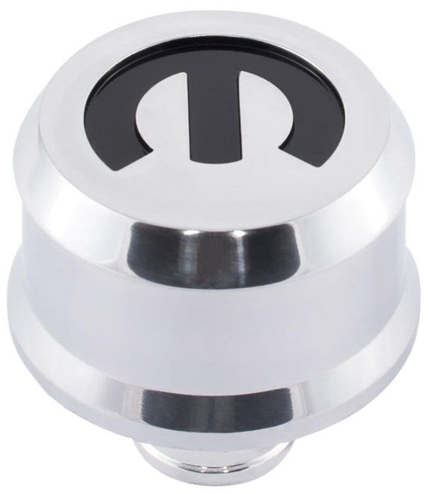 ProForm 440-441 Slant-Edge Aluminum Push-In Air Breather Cap Polished Finish Recessed Mopar Emblem Proform - Truck Part Superstore