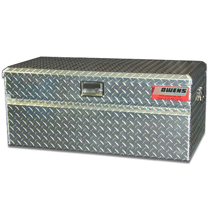 Owens Products 44003 Truck Jeep Tool Box Garrison Series Utility Chest / 36 Inch / Diamond Tread Aluminum / Bright Polished / Owens Products - Truck Part Superstore