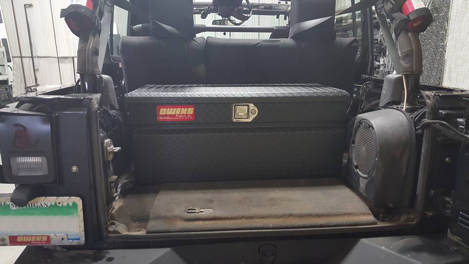 Owens Products 44003B Truck Jeep Tool Box Garrison Series Utility Chest / 36 Inch / Diamond Tread Aluminum / Black Powder Coat / Owens Products - Truck Part Superstore
