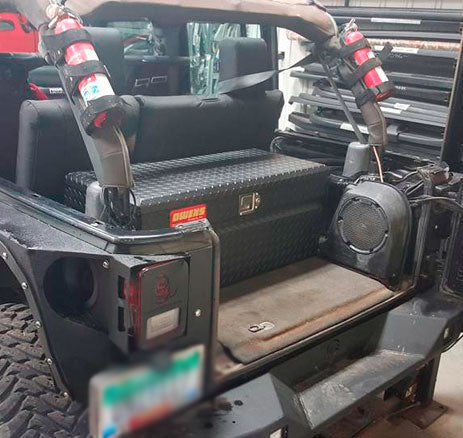 Owens Products 44003B Truck Jeep Tool Box Garrison Series Utility Chest / 36 Inch / Diamond Tread Aluminum / Black Powder Coat / Owens Products - Truck Part Superstore