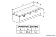 Owens Products 44003 Truck Jeep Tool Box Garrison Series Utility Chest / 36 Inch / Diamond Tread Aluminum / Bright Polished / Owens Products - Truck Part Superstore