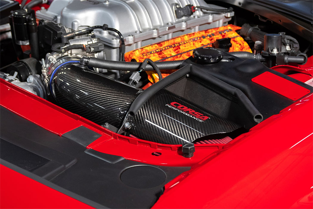 Corsa Performance 44004 Corsa Performance Hellcat Carbon Fiber Air Intake with MaxFlow 5 Oil Filtration - Truck Part Superstore