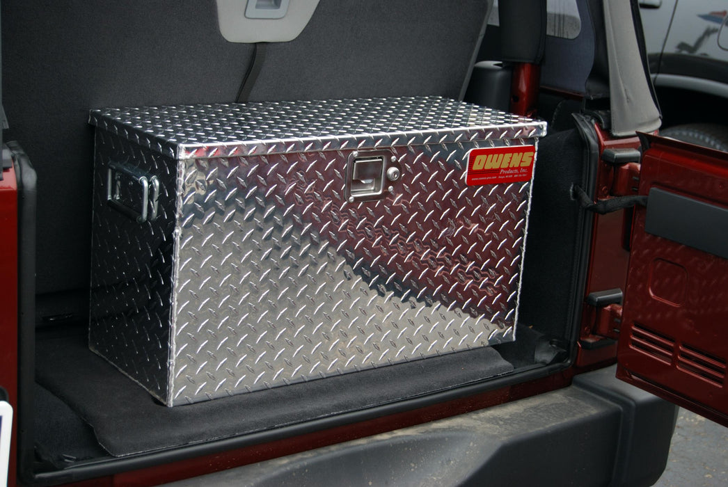 Owens Products 44025 Truck Jeep Tool Box Garrison Series Utility Chest / 29 Inch / Diamond Tread Aluminum / Bright Polished / Owens Products - Truck Part Superstore