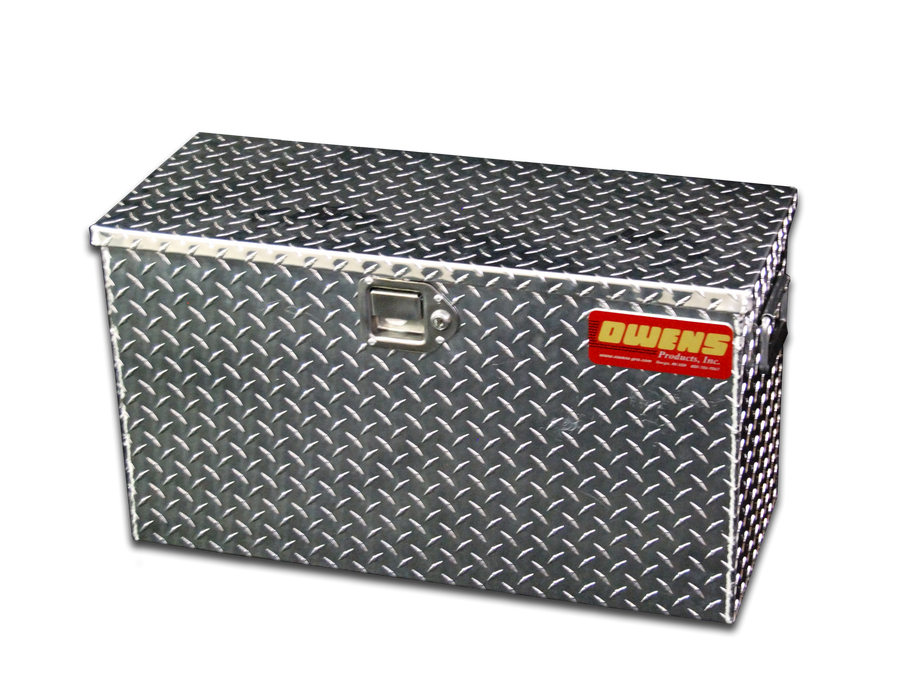 Owens Products 44025 Truck Jeep Tool Box Garrison Series Utility Chest / 29 Inch / Diamond Tread Aluminum / Bright Polished / Owens Products - Truck Part Superstore