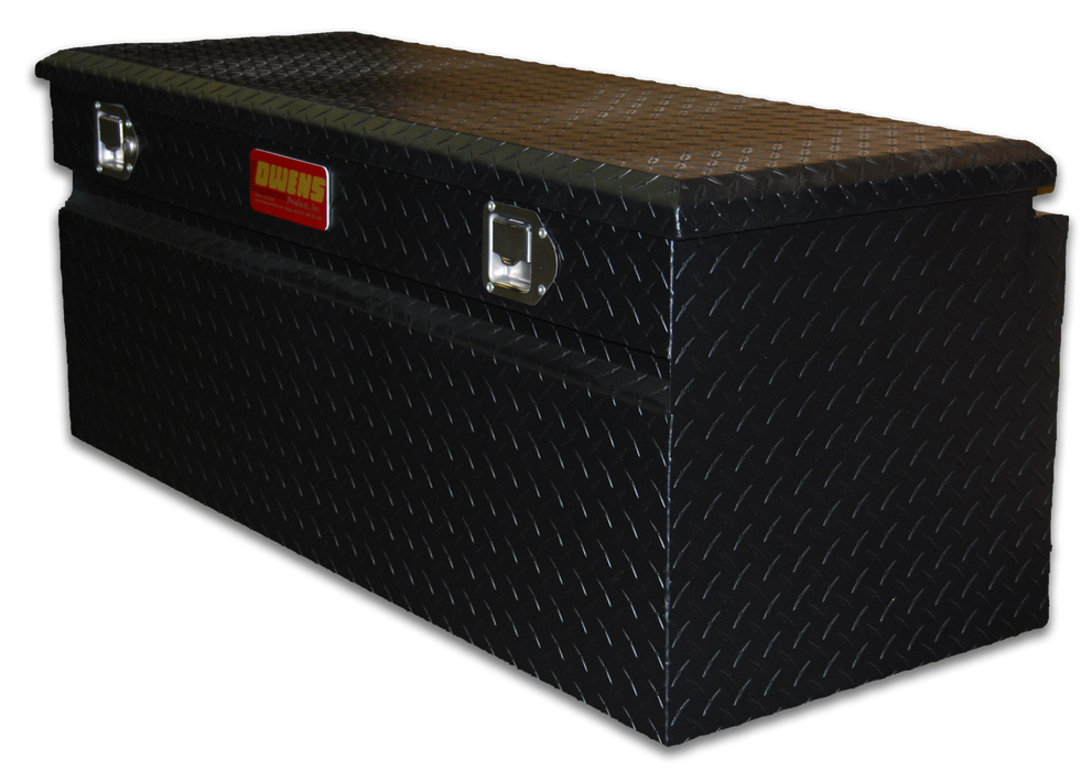 Owens Products 44029B Truck Tool Box Garrison Series Utility Chest / 46.5 Inch / Diamond Tread Aluminum / Black Powder Coat / Owens Products - Truck Part Superstore