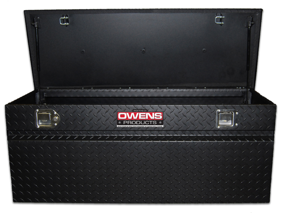 Owens Products 44029B Truck Tool Box Garrison Series Utility Chest / 46.5 Inch / Diamond Tread Aluminum / Black Powder Coat / Owens Products - Truck Part Superstore