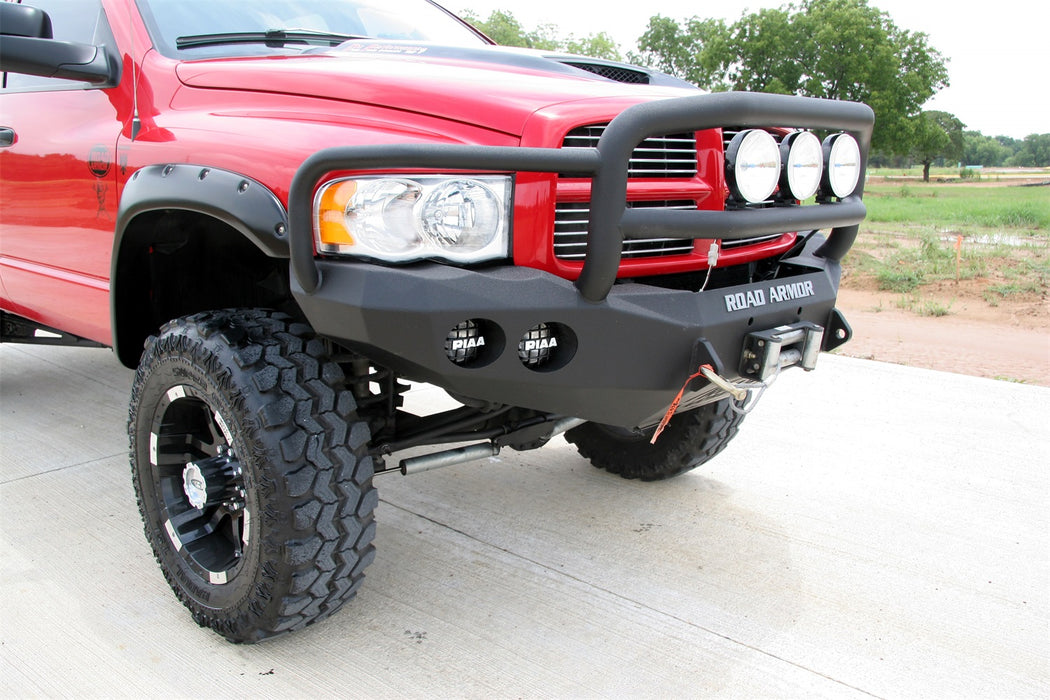 Road Armor 44035B Stealth Winch Front Bumper; Lonestar Guard; Satin Black; - Truck Part Superstore