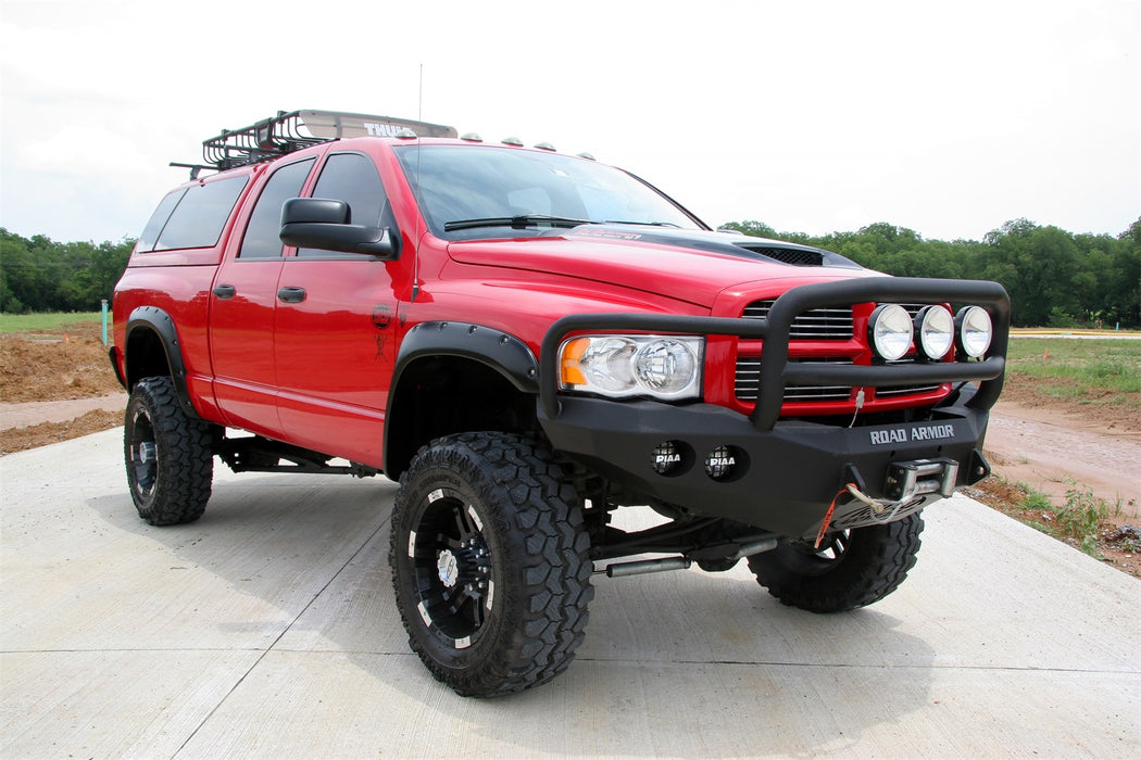 Road Armor 44035B Stealth Winch Front Bumper; Lonestar Guard; Satin Black; - Truck Part Superstore