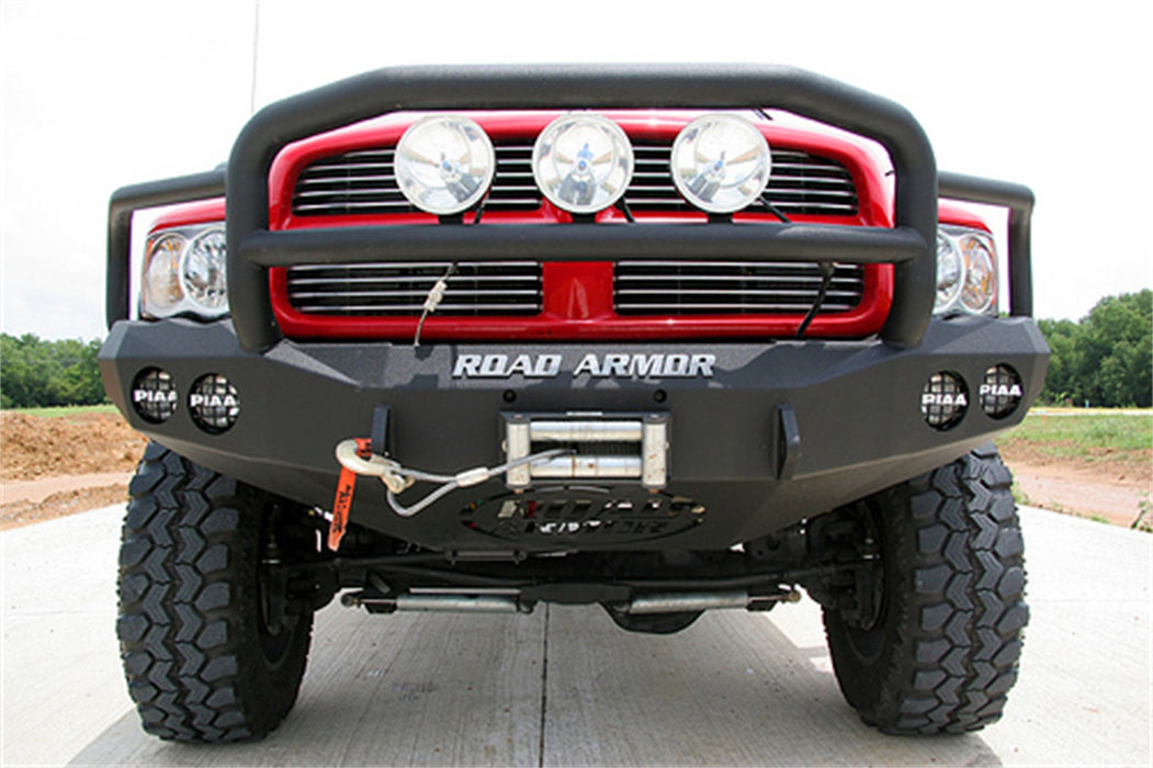 Road Armor 44035B Stealth Winch Front Bumper; Lonestar Guard; Satin Black; - Truck Part Superstore