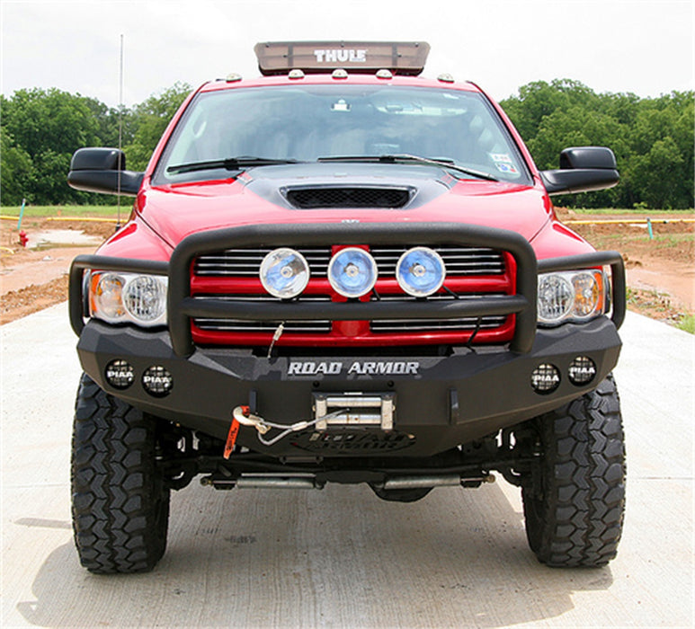 Road Armor 44035B Stealth Winch Front Bumper; Lonestar Guard; Satin Black; - Truck Part Superstore