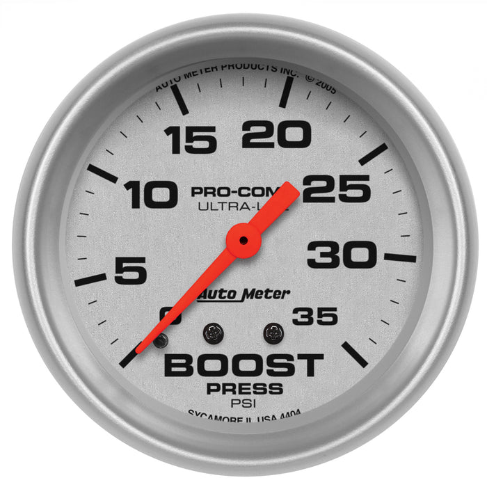 AutoMeter 4404 GAUGE; BOOST; 2 5/8in.; 35PSI; MECHANICAL; ULTRA-LITE - Truck Part Superstore