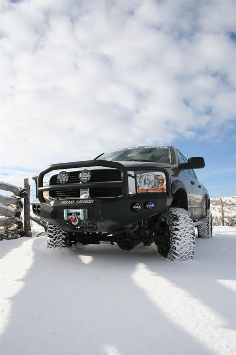 Road Armor 44065B Stealth Winch Front Bumper; Lonestar Guard; Satin Black; - Truck Part Superstore