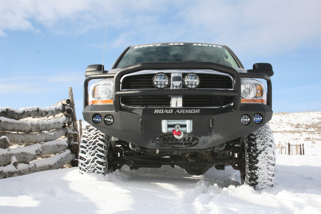 Road Armor 44065B Stealth Winch Front Bumper; Lonestar Guard; Satin Black; - Truck Part Superstore