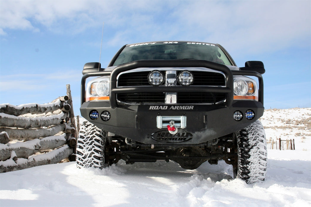 Road Armor 44065B Stealth Winch Front Bumper; Lonestar Guard; Satin Black; - Truck Part Superstore