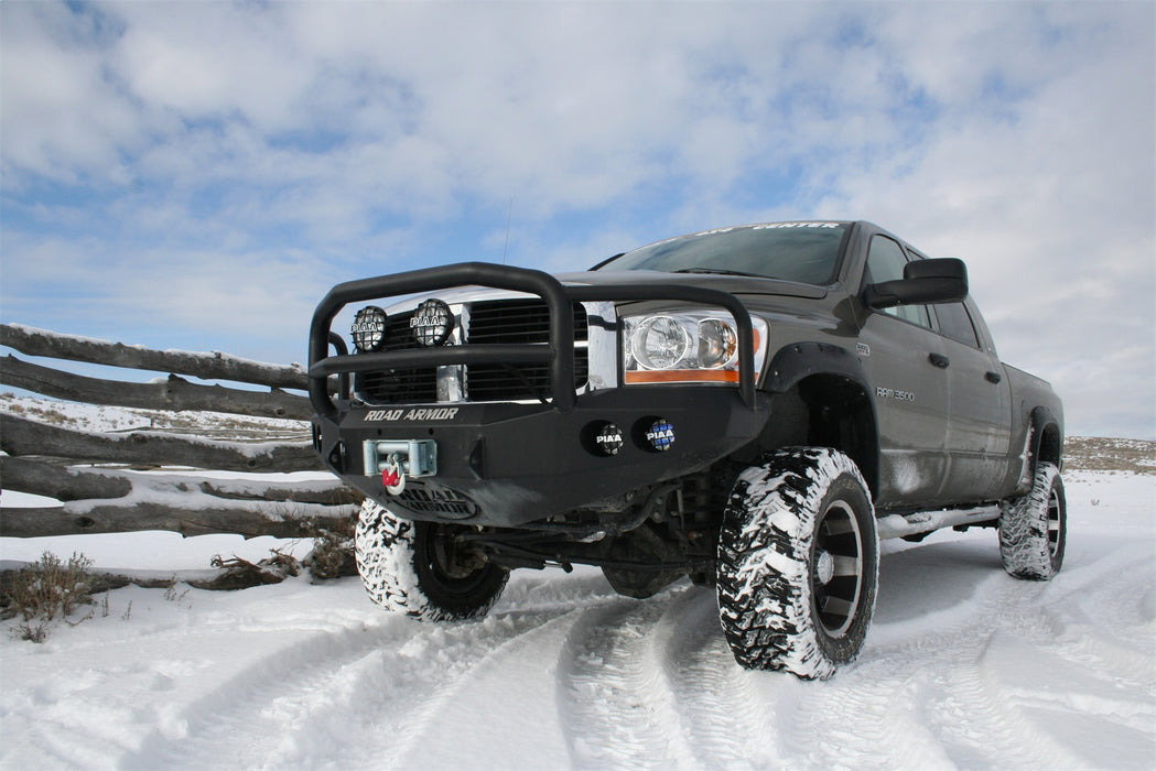 Road Armor 44065B Stealth Winch Front Bumper; Lonestar Guard; Satin Black; - Truck Part Superstore