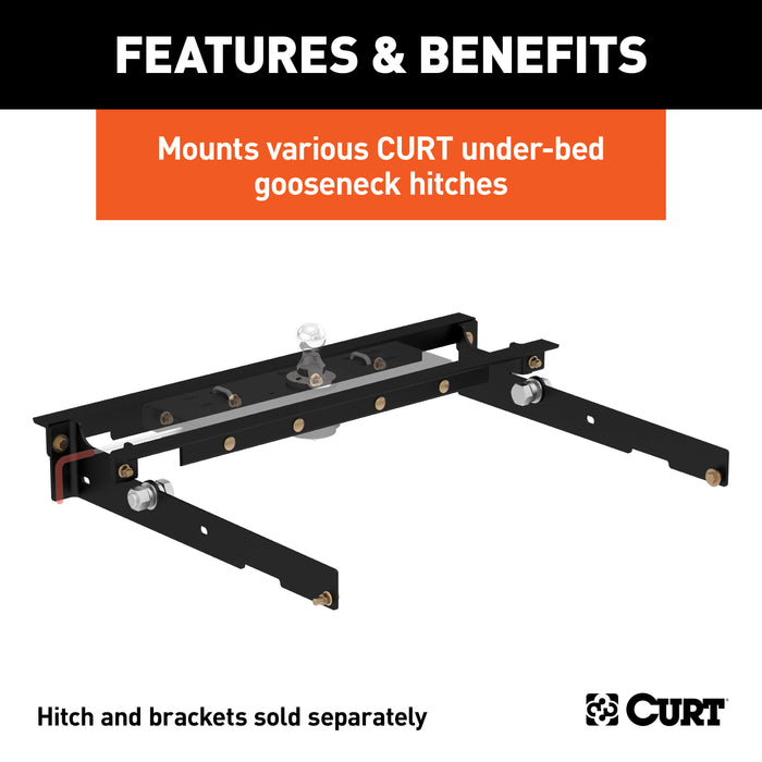 CURT 60636 Under-Bed Gooseneck Installation Brackets; Select Ford F-150; F-250; F-350 - Truck Part Superstore