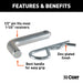 CURT 21401 CURT 21401 Trailer Hitch Pin/Clip; 1/2-Inch Diameter; Fits 1-1/4-Inch Receiver - Truck Part Superstore