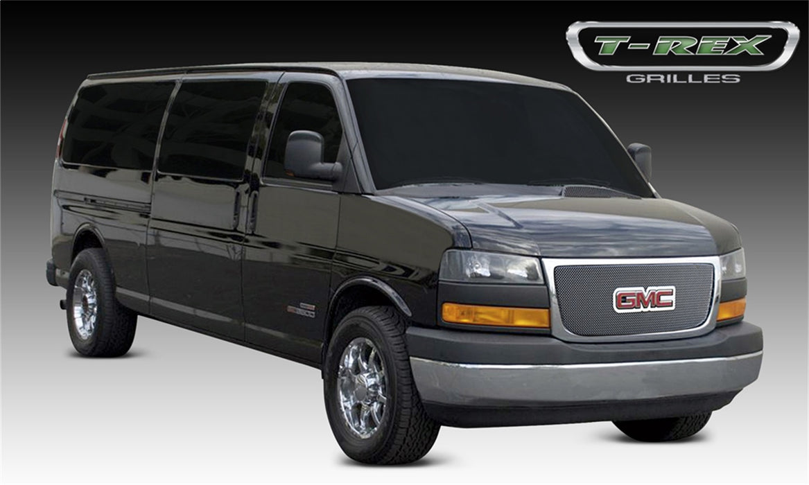 T-Rex Grilles 44316 Sport Series Grille; Small Mesh; Stainless Steel; Chrome; 1 Pc; Overlay; - Truck Part Superstore