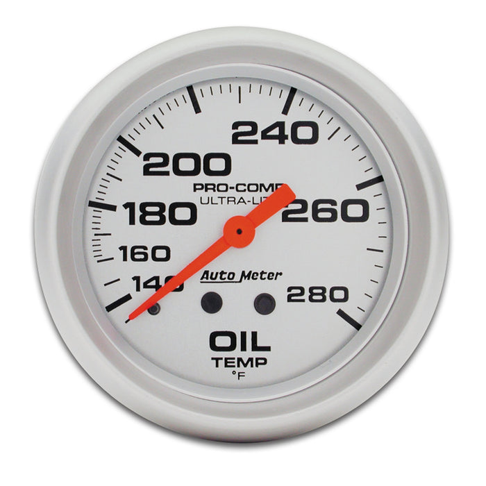 AutoMeter 4441 GAUGE; OIL TEMP; 2 5/8in.; 140-280deg.F; MECHANICAL; ULTRA-LITE - Truck Part Superstore