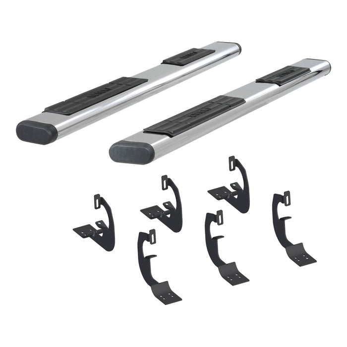 ARIES 4444014 6in. x 75in. Polished Stainless Oval Side Bars; Select Dodge Ram 1500 - Truck Part Superstore