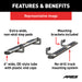 ARIES 4444014 6in. x 75in. Polished Stainless Oval Side Bars; Select Dodge Ram 1500 - Truck Part Superstore