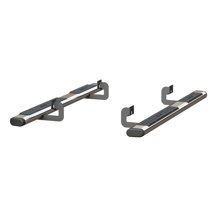 ARIES 4444018 6in. x 75in. Polished Stainless Oval Side Bars; Select Ford F-150 - Truck Part Superstore