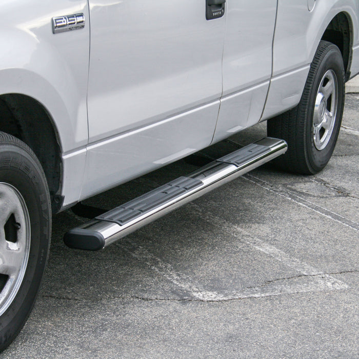 ARIES 4444018 6in. x 75in. Polished Stainless Oval Side Bars; Select Ford F-150 - Truck Part Superstore