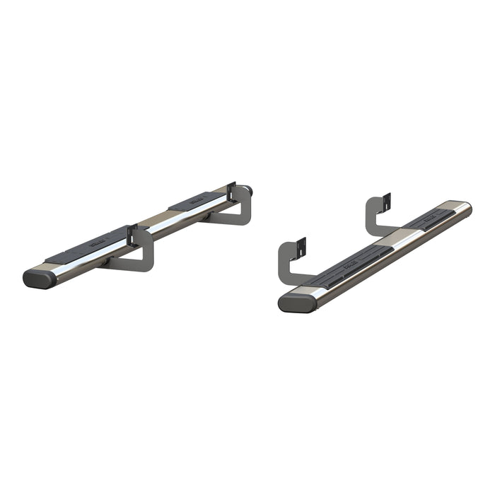 ARIES 4444019 6in. x 85in. Polished Stainless Oval Side Bars; Select Ford F-150 - Truck Part Superstore