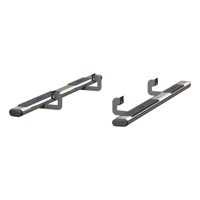 ARIES 4444019 6in. x 85in. Polished Stainless Oval Side Bars; Select Ford F-150 - Truck Part Superstore