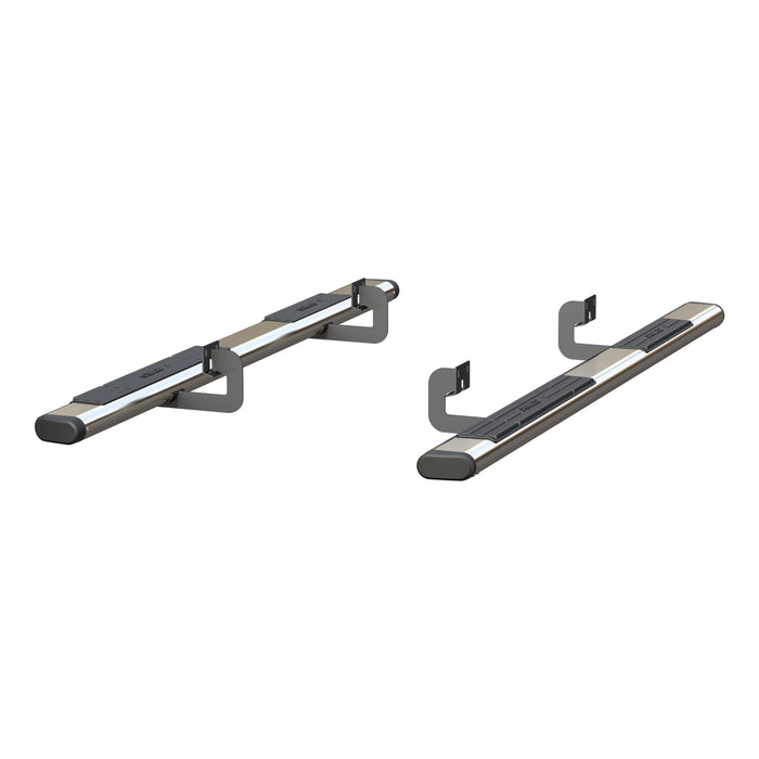 ARIES 4444020 6in. x 91in. Polished Stainless Oval Side Bars; Select Ford F-150 - Truck Part Superstore