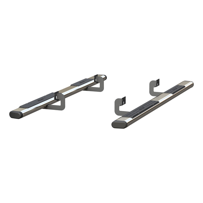 ARIES 4444020 6in. x 91in. Polished Stainless Oval Side Bars; Select Ford F-150 - Truck Part Superstore
