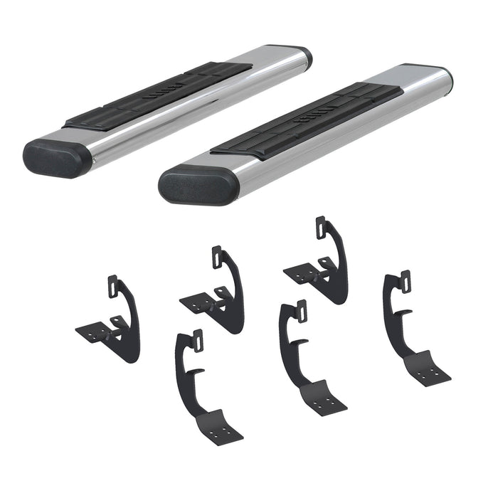 ARIES 4444022 6in. x 53in. Polished Stainless Oval Side Bars; Select Ford F-150 - Truck Part Superstore