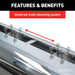 ARIES 4444032 6in. x 91in. Polished Stainless Oval Side Bars; Select Toyota Tundra - Truck Part Superstore
