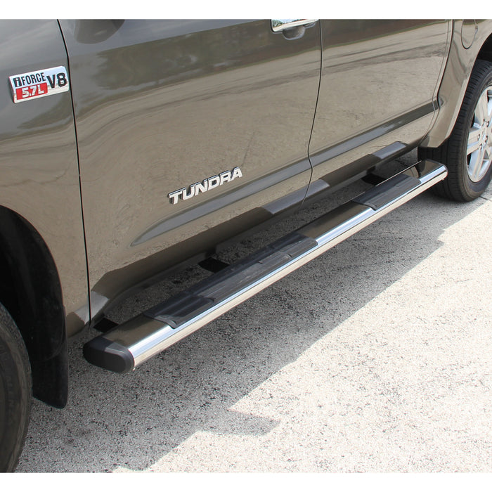 ARIES 4444032 6in. x 91in. Polished Stainless Oval Side Bars; Select Toyota Tundra - Truck Part Superstore