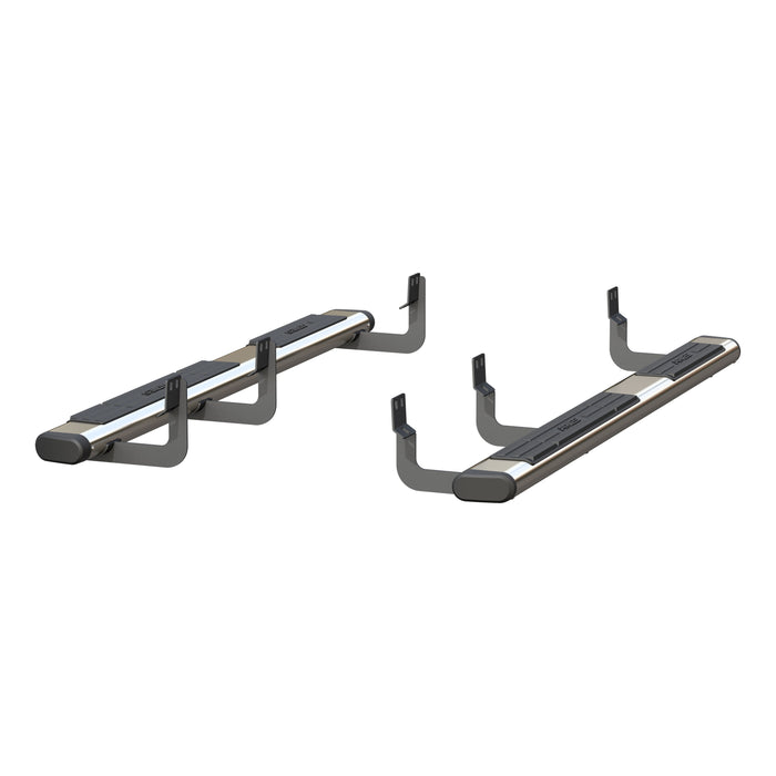 ARIES 4444034 6in. x 75in. Polished Stainless Oval Side Bars; Select Nissan Titan - Truck Part Superstore