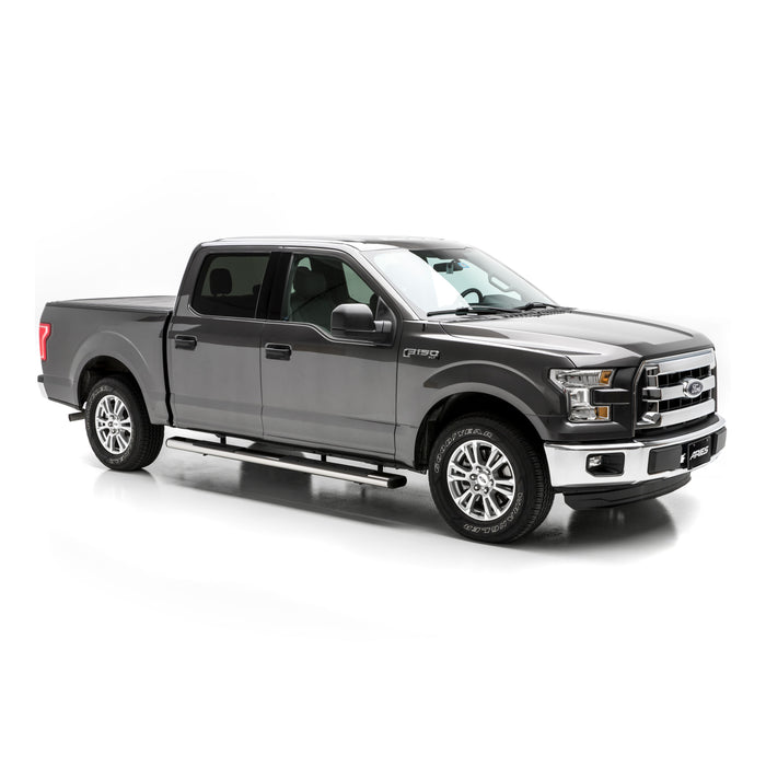 ARIES 4444042 6in. x 75in. Polished Stainless Oval Side Bars; Select Ford F-Series - Truck Part Superstore