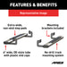 ARIES 4444043 6in. x 53in. Polished Stainless Oval Side Bars; Select Ram 1500; 2500; 3500 - Truck Part Superstore