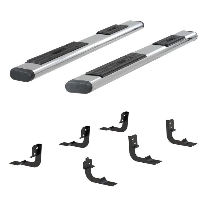 ARIES 4444046 6in. x 91in. Polished Stainless Oval Side Bars; Select Dodge; Ram 2500; 3500 - Truck Part Superstore
