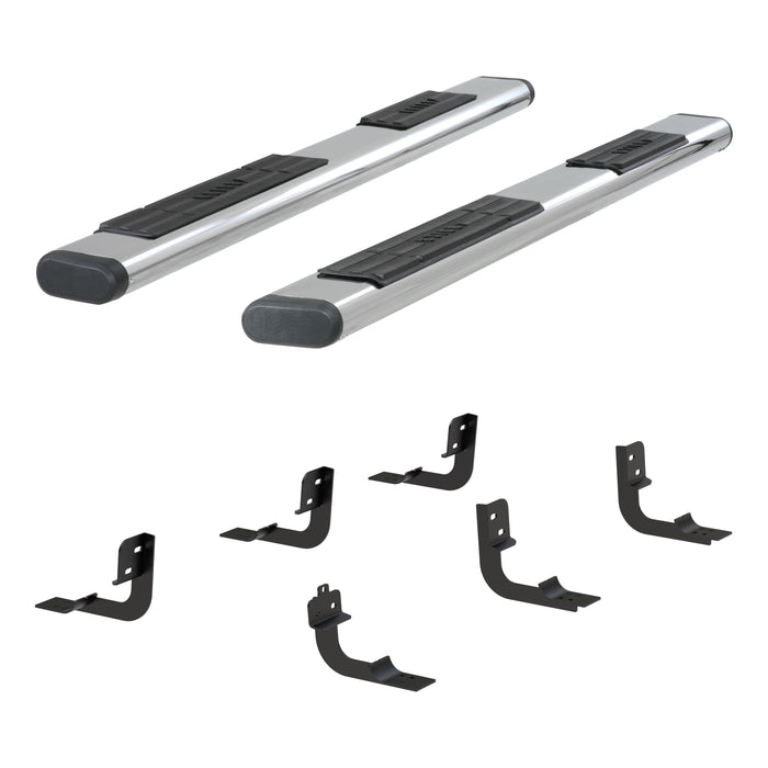 ARIES 4444046 6in. x 91in. Polished Stainless Oval Side Bars; Select Dodge; Ram 2500; 3500 - Truck Part Superstore